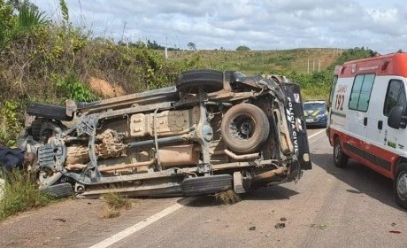 Policial civil morre após viatura capotar na BR 010 em Ipixuna do Pará