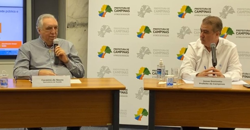 Prefeito de Campinas e secret&aacute;rio de Sa&uacute;de atualizaram os n&uacute;meros da Covid-19 nesta sexta &mdash; Foto: Reprodu&ccedil;&atilde;o/Facebook