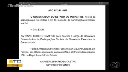 Primeira-dama do estado é nomeada para cargo de secretária no governo