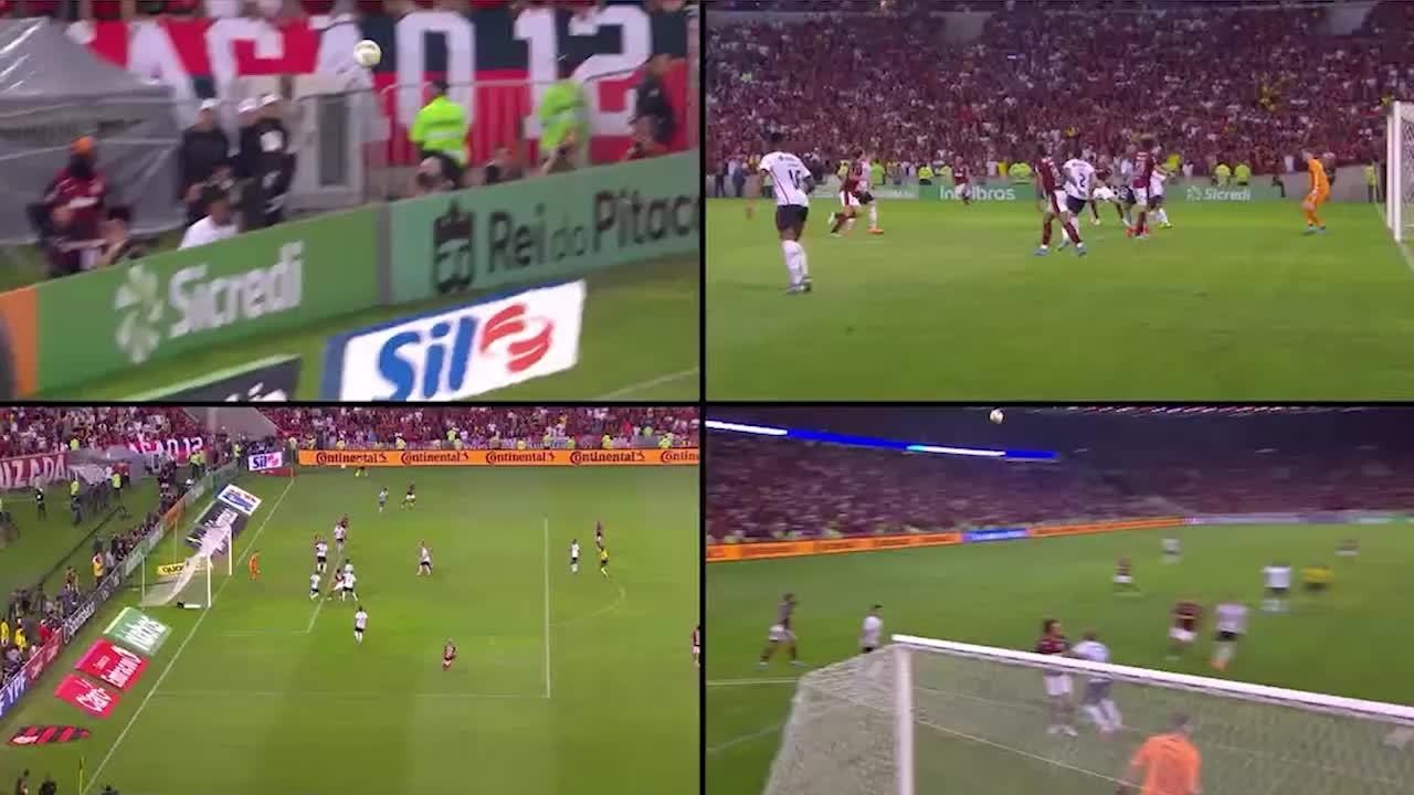 Veja a an&aacute;lise do VAR para poss&iacute;vel p&ecirc;nalti em L&eacute;o Pereira em Flamengo 0 x 0 Athletico-PR