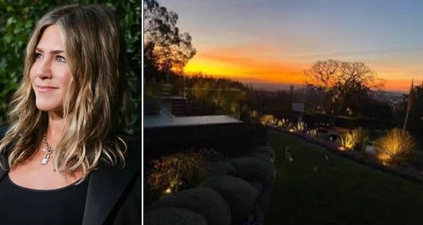 Vista da mansão de Jennifer Aniston (Foto: Getty Images/Instagram)