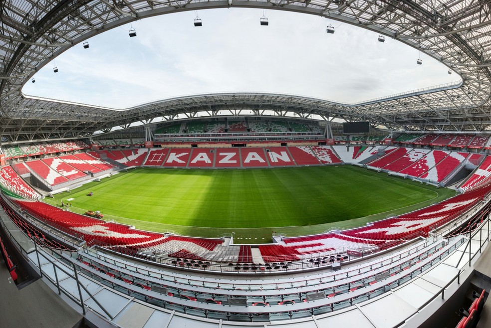 Kazan Arena é uma das principais arenas do torneio (Foto: AFP)