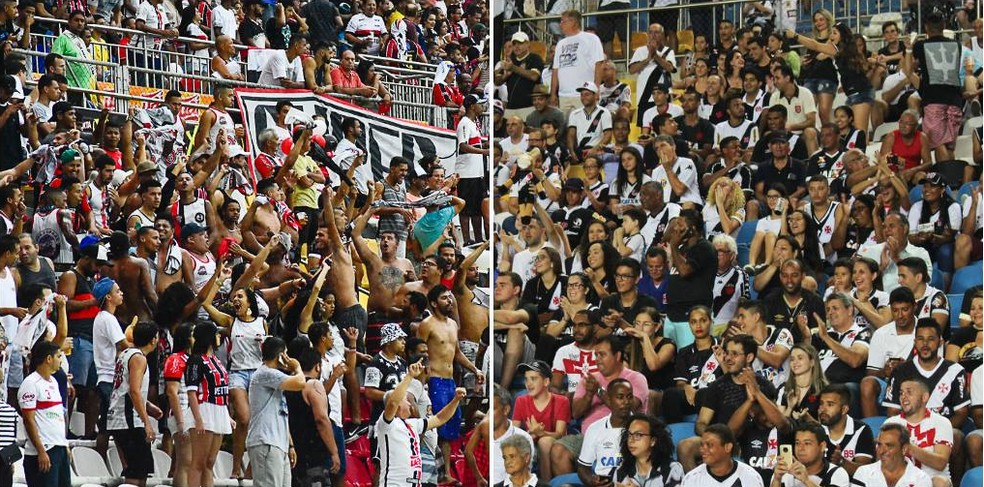 Torcidas Serra e Vasco — Foto: Montagem GE