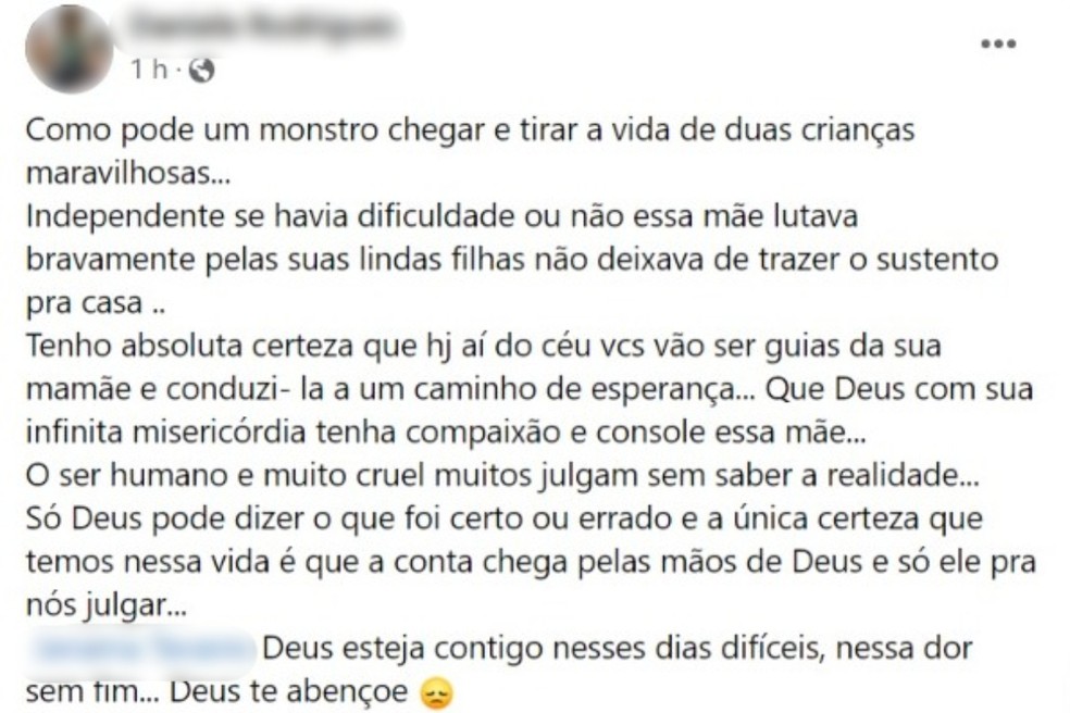 Parente e amigos homenageiam irm&atilde;s que foram mortas em Taquarituba  &mdash; Foto: Facebook/ Reprodu&ccedil;&atilde;o 