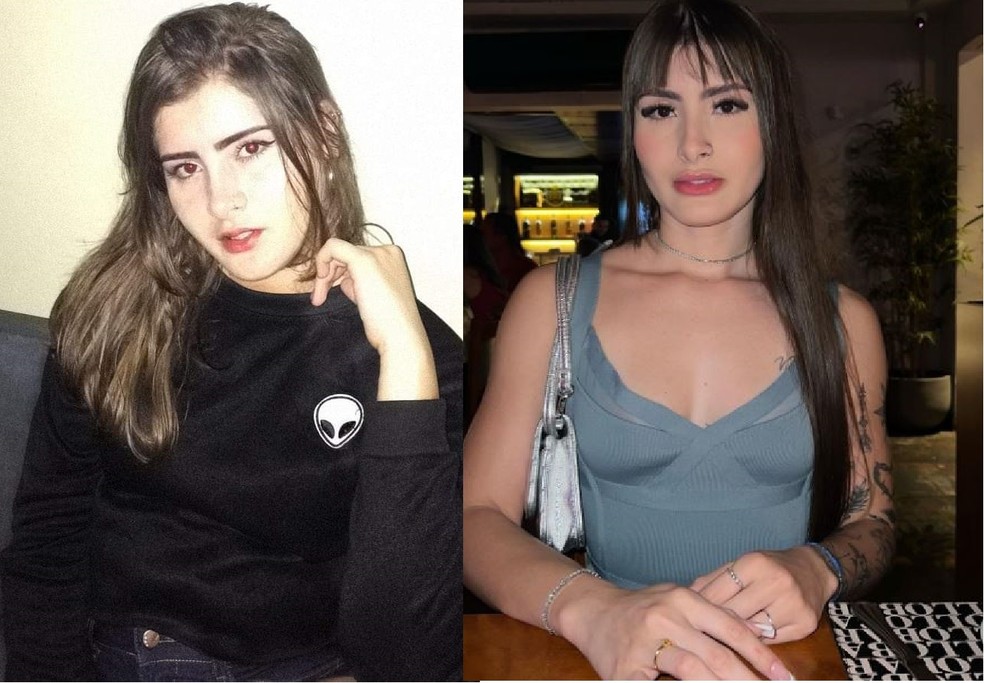Antes e depois de Agatha S&aacute;, namorada de Felipe Ret &mdash; Foto: rep/ instagram