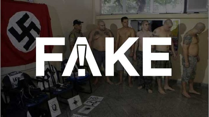 E Fake Que Foto Mostre Manifestantes Presos Com Bandeiras Nazistas Apos Ato Critico A Bolsonaro Fato Ou Fake G1