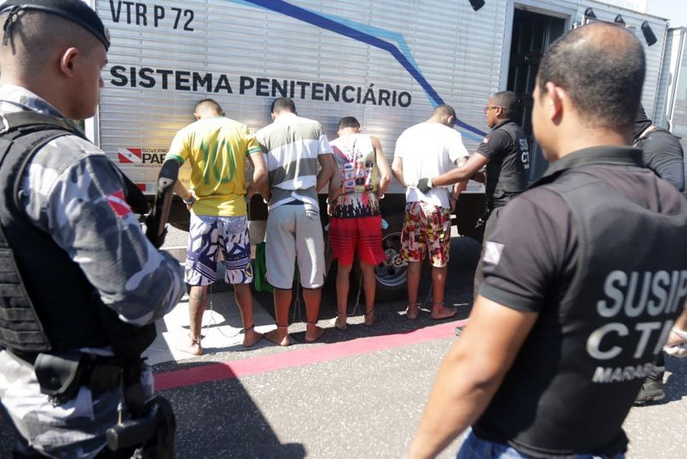 Segup conclue transferÃªncia de presos envolvidos no massacre do presÃ­dio de Altamira â€” Foto: Bruno Cecim / AgÃªncia ParÃ¡