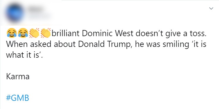 Algumas pessoas se divertiram com as declarações de Dominic West (Foto: Reprodução / Twitter)