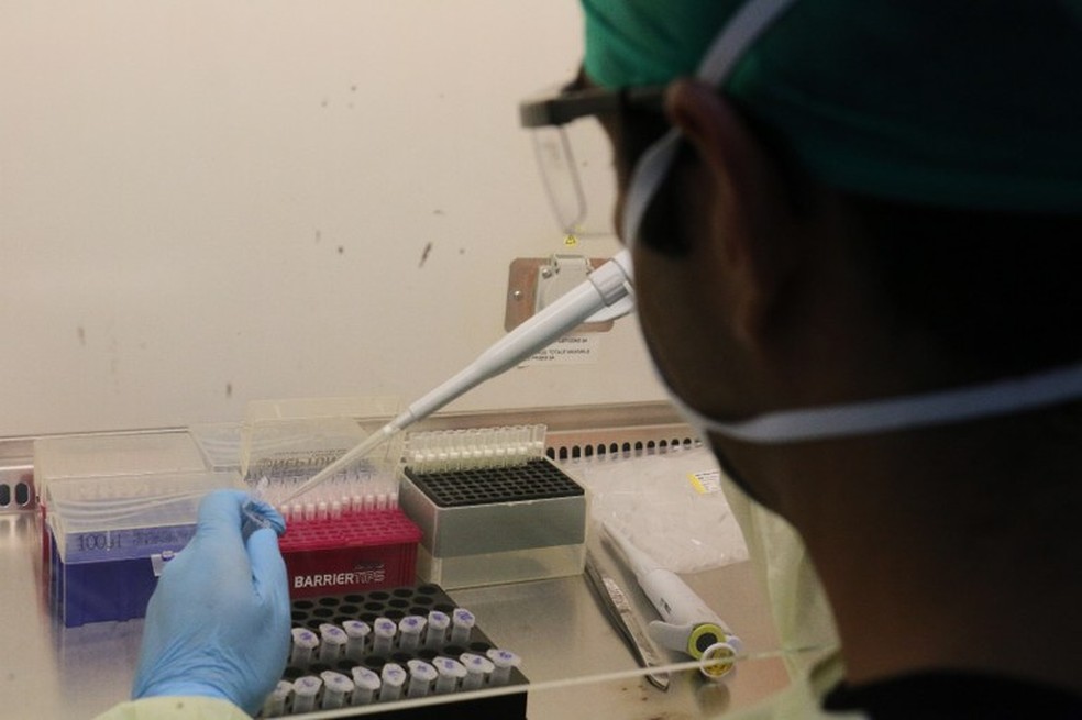 teste coronavírus exame covid-19 lacen-pb — Foto: Francisco França/Secom-PB