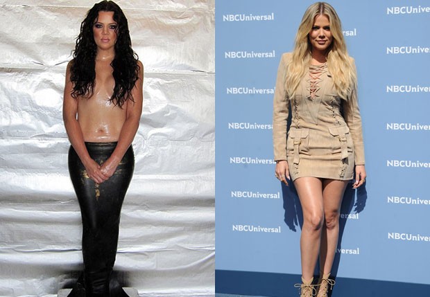 Khloé Kardashian ontem e hoje (Foto: Brad Barket/getty Images)
