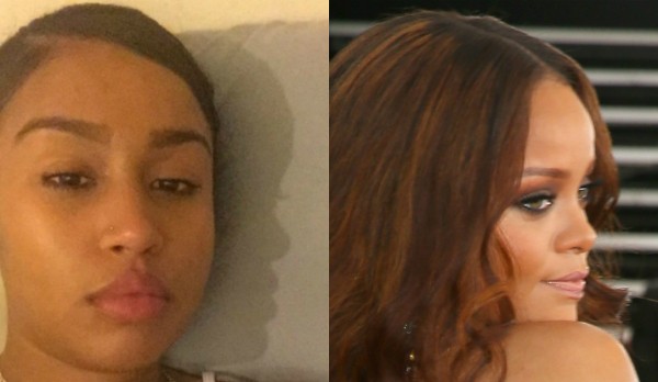 Sombra da menina e o rosto de Rihanna (Foto: Reprodução Instagram)