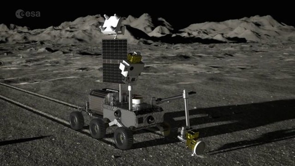 ESA fechou parcerias com empresas para desenvolver projeto de mineração do solo lunar — Foto: Reprodução: ESA