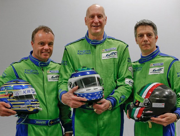 Nic Jonsson, Tracy Krohn e Maurizio Mediani Mundial de Endurance WEC (Foto: Divulgação Krohn Racing)