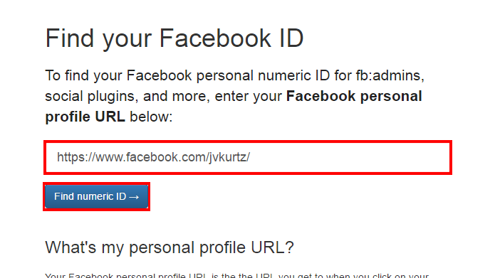 ID numérica do Facebook é normalmente usada por desenvolvedores (Foto: Reprodução/FindMyFBId)