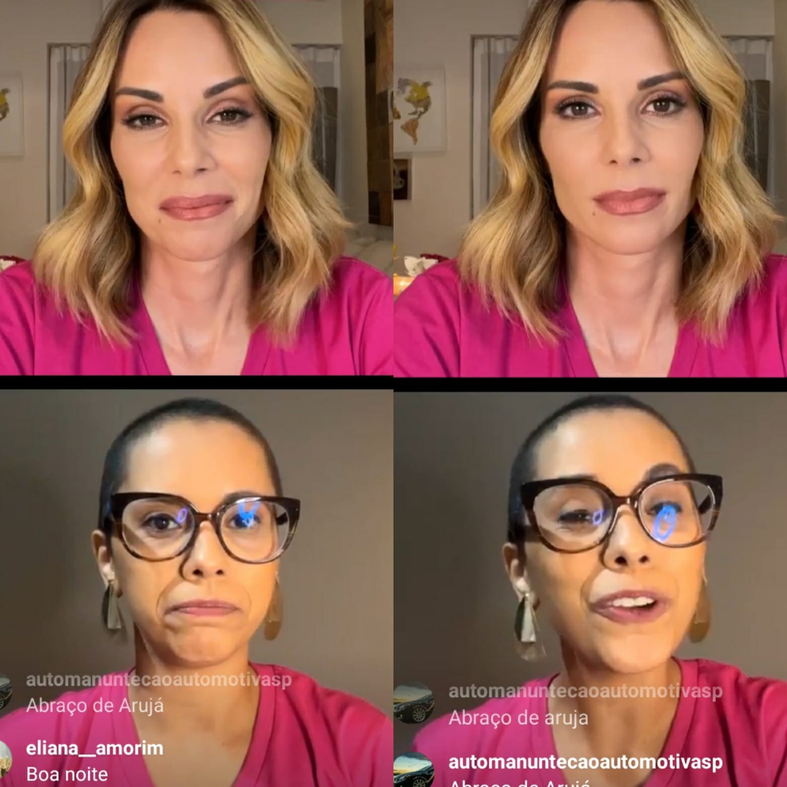 Ana Furtado e Lilian Ribeiro fazem live sobre desafios do câncer (Foto: Reprodução/Instagram)