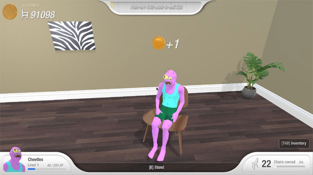Chair Simulator é um jogo bizarro onde o objetivo é ficar sentado