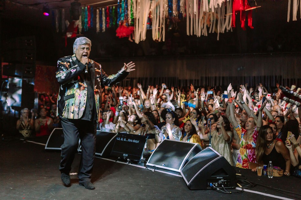 Sidney Magal no CasaBloco em 2022 — Foto: Divulgação/Bel Acosta