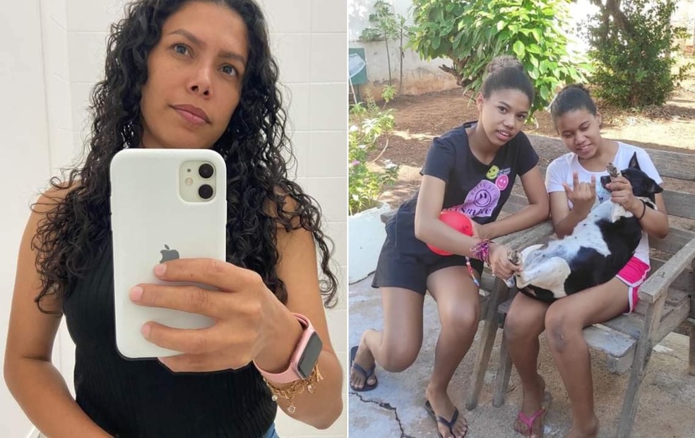 Dulcilene e as filhas Jhennifer e Luana, em Sorocaba — Foto: Arquivo pessoal