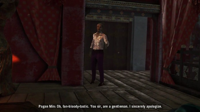 Pagan Min alterna entre sua face de assassino frio e de homem civilizado (Foto: Reprodução: YouTube)