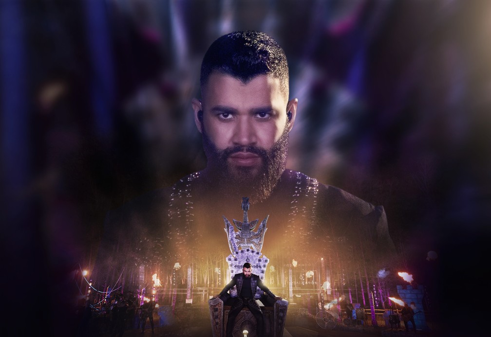 Capa do álbum 'O embaixador - The legacy', de Gusttavo Lima, mostra que o tom solene não está só nas letras, mas também no visual dos projetos recentes do cantor — Foto: Divulgação