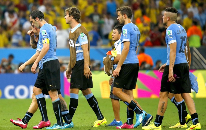 jogadores derrota Uruguai (Foto: Reuters)