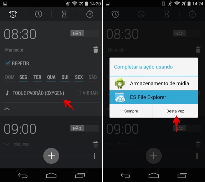 Alterando o toque do alarme do Android (Foto: Reprodu??o/Helito Bijora) 