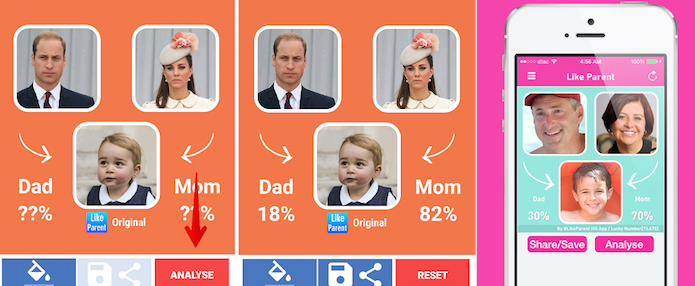 Descubra com qual dos pais uma pessoa parece mais, usando o Like Parent (Foto: Divulga??o/AppStore)