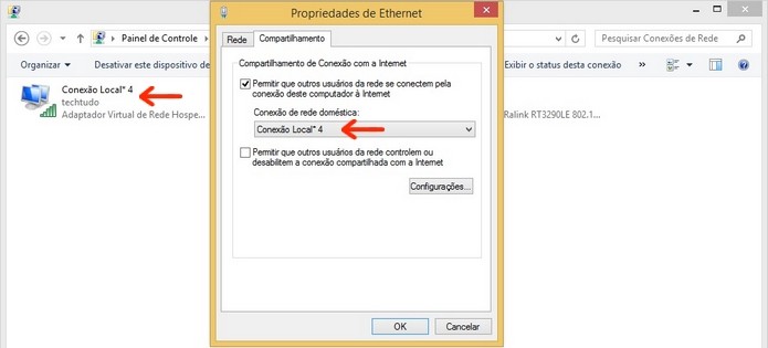 Caixa de propriedades de Ethernet com indicações da conexão (Foto: Reprodução/Raquel Freire)