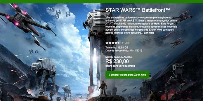 Star Wars Battlefront na Xbox Live (Foto: Reprodução/Felipe Vinha)