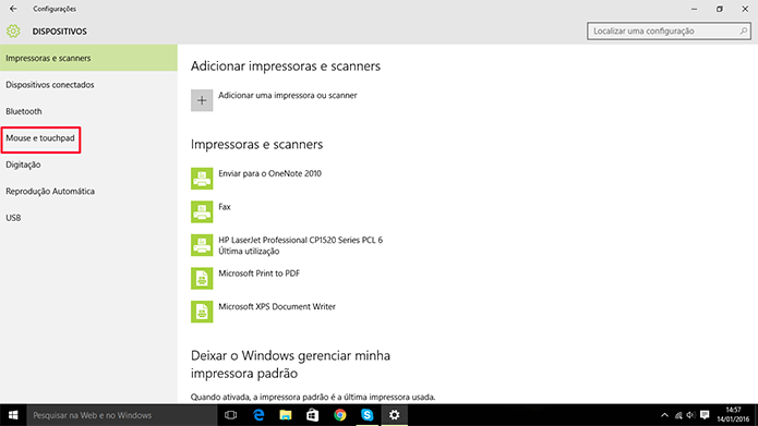 Windows 10 pode ter rolagem ativadas nas configurações do mouse (Foto: Reprodução/Elson de Souza)