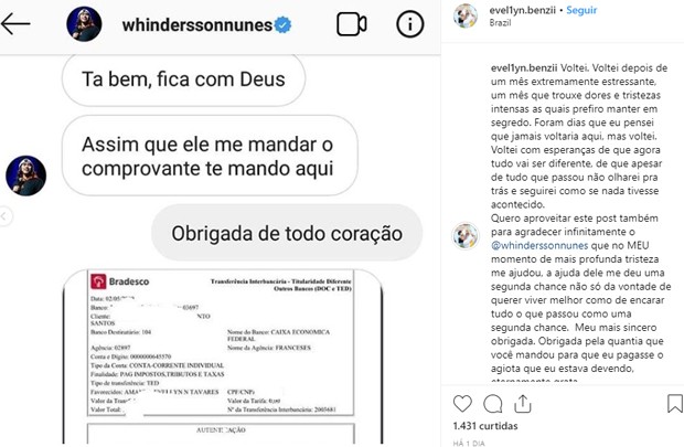 Whindersson Nunes paga dívida que fã tinha com agiota (Foto: Reprodução/Instagram)
