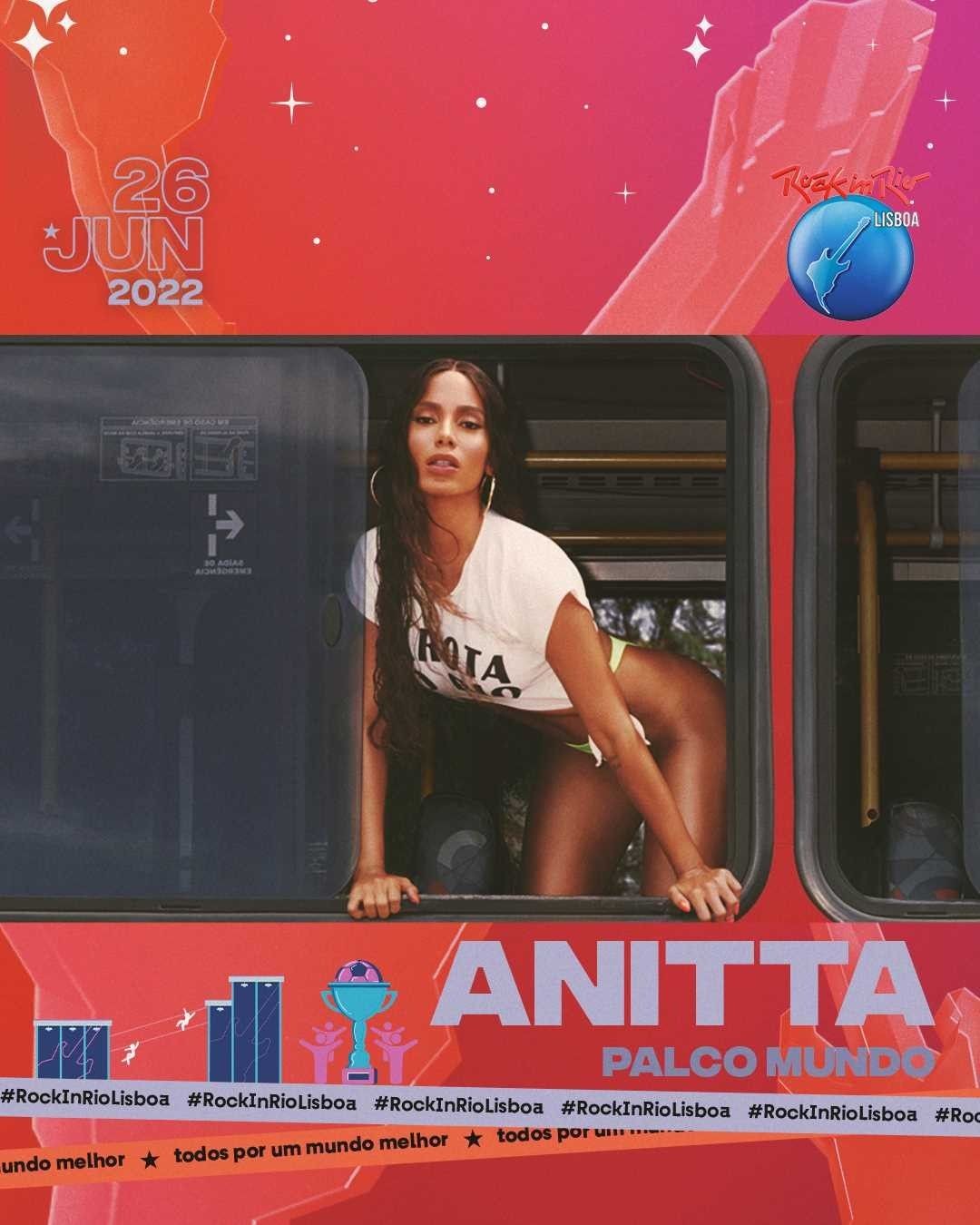 Anitta é confirmada no Rock in Rio Lisboa 2022: "Animada" (Foto: Reprodução/Instagram)