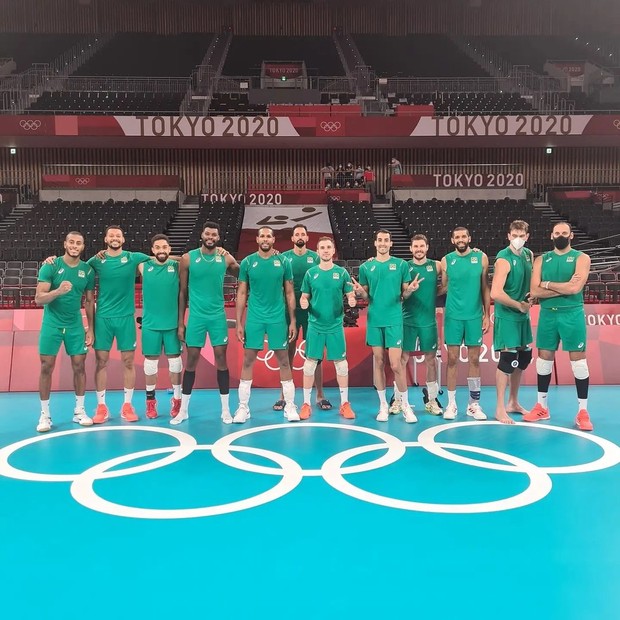 Seleção brasileira de vôlei masculino já está em Tóqui  (Foto: Reprodução)