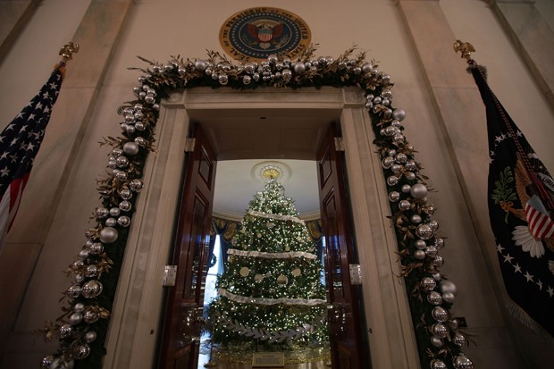 A nova decoração natalina da Casa Branca (Foto: Getty Images)