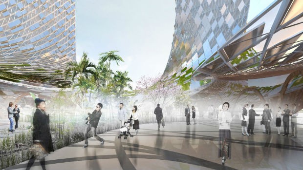 Arquitetos franceses querem construir torres com biofachada na China (Foto: Divulgação)