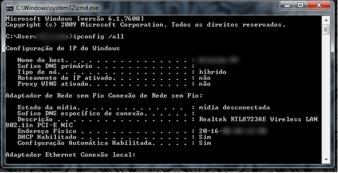 Comando identifica todas as informações da rede (Foto: Reprodução/Gabriel RIbeiro)