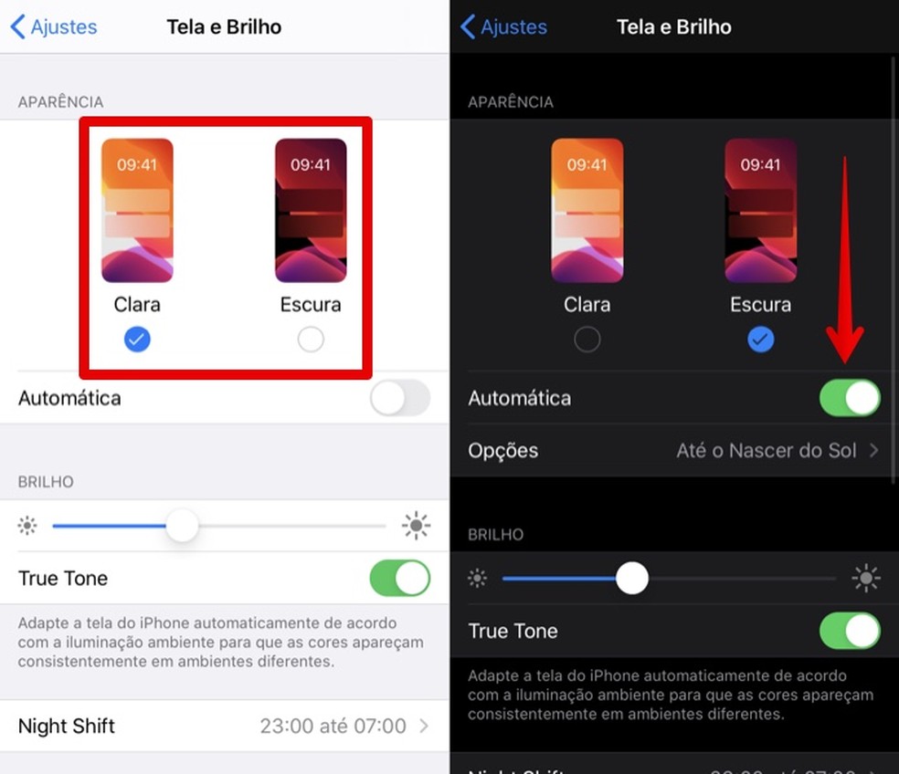 Ios 13 Como Ativar O Modo Noturno No Iphone Temas Techtudo Todas as conversas utilizarão o mesmo papel de parede. ios 13 como ativar o modo noturno no