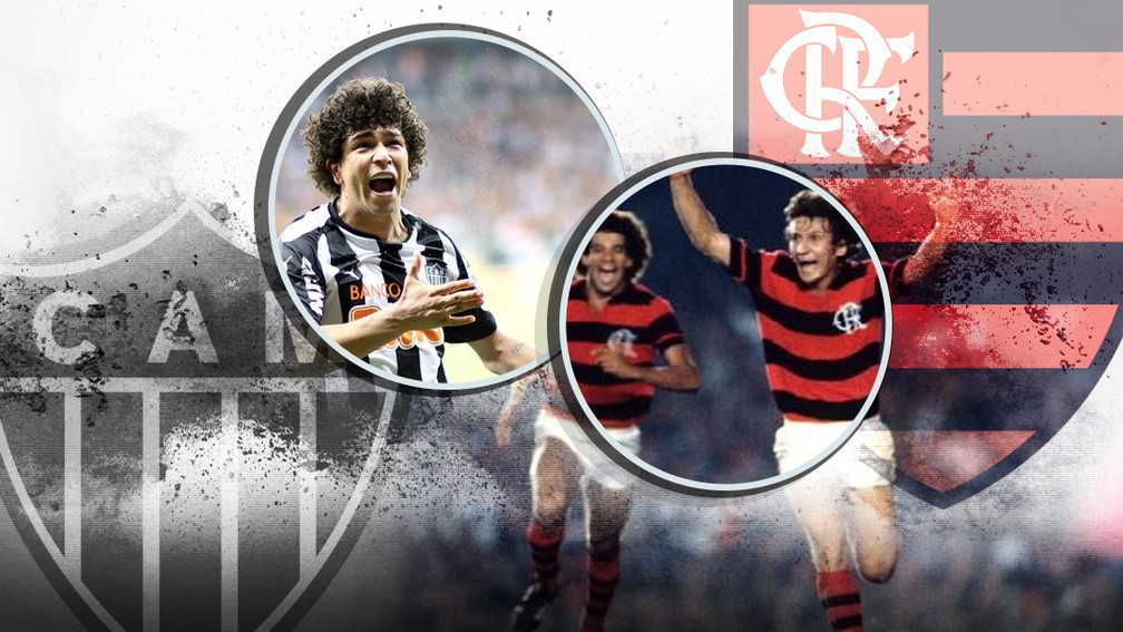 Atlético-MG e Flamengo vão fazer a segunda final da história dos clubes — Foto: Ge