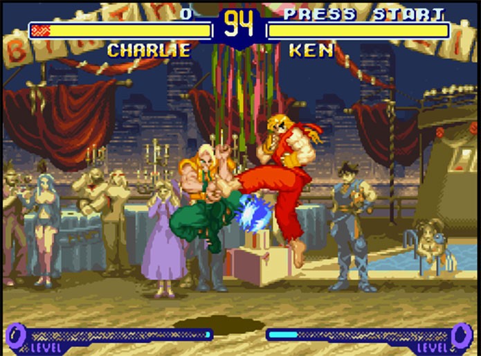 Street Fighter Alpha 2 tinha gráficos bons, mas carregamentos irritantes (Foto: Reprodução/EmuParadise)
