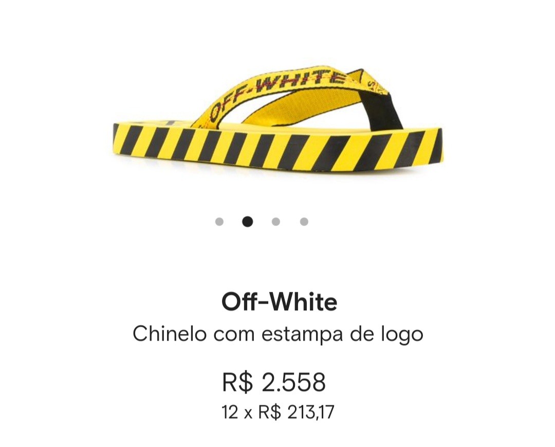 Chinelos da Off-White  (Foto: Reprodução / Instagram )