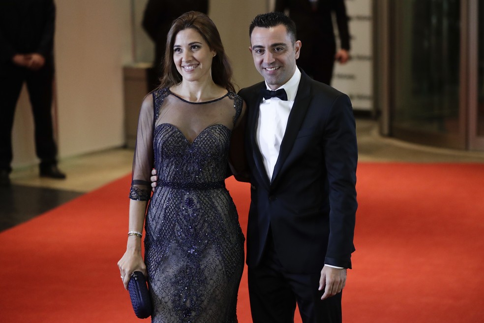 Xavi no casamento de Messi (Foto: The Associated Press)