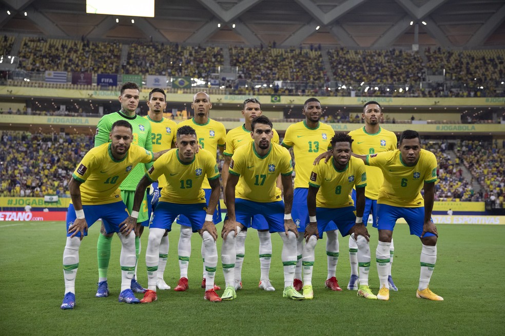 Formação da Seleção que teve grande atuação contra o Uruguai — Foto: Lucas Figueiredo / CBF