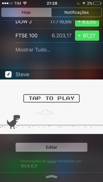 steve - the jumping dinosaur widget game