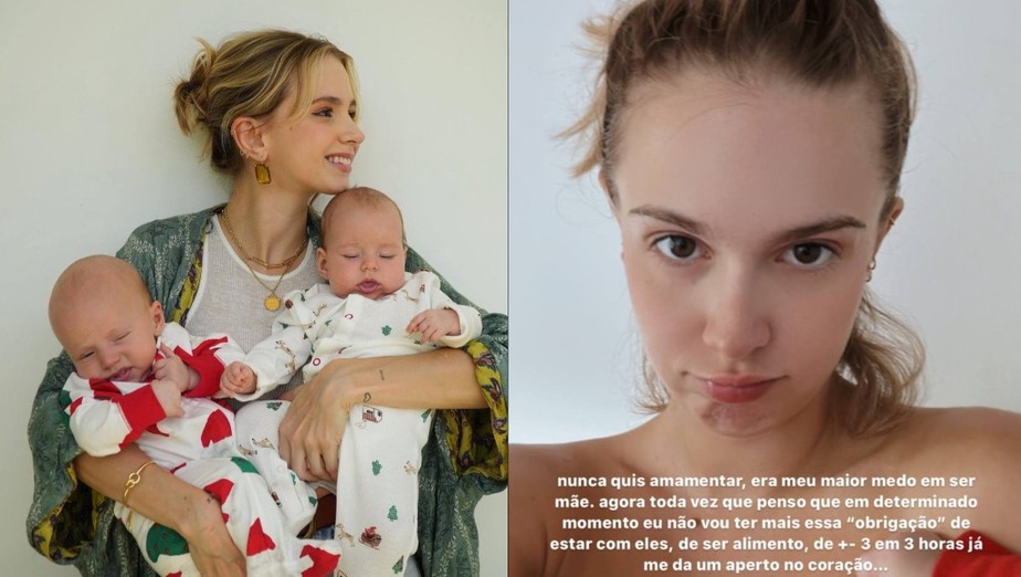 Mãe de gêmeos, Isa Scherer faz relato sobre amamentação: 'Era meu maior medo'