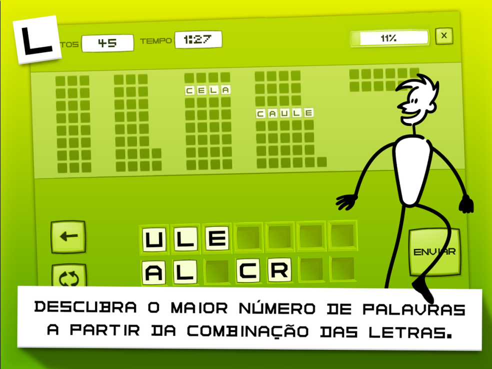 O Letroca é um jogo interativo para encontrar palavras a partir de letras embaralhadas (Foto: Divulgação/Letroca)