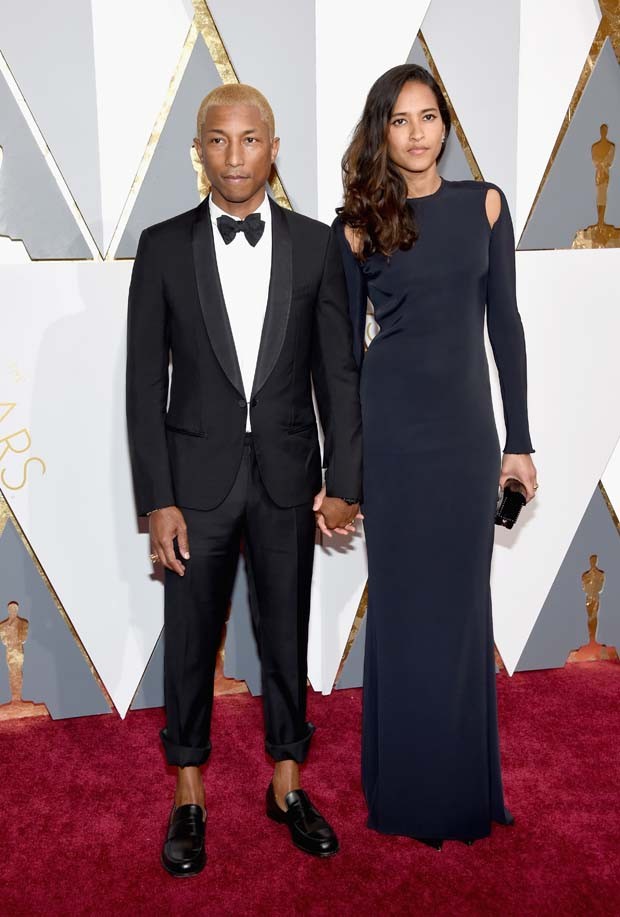 Pharrell Williams e sua esposa, Helen Lasichanh (Foto: Getty Images)