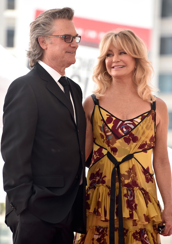 A atriz Goldie Hawn com o marido, Kurt Russell (Foto: Getty Images)