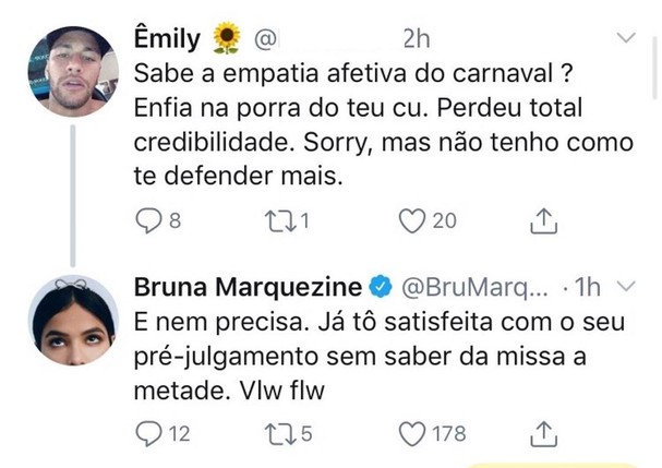 Bruna Marquezine bate boca com fãs no Twitter (Foto: Reprodução/Twitter)