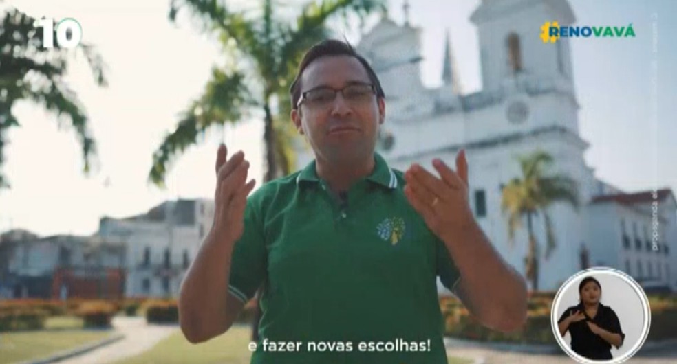 Vavá Martins no primeiro dia de propaganda eleitoral gratuita para candidatos à Prefeitura de Belém — Foto: Reprodução