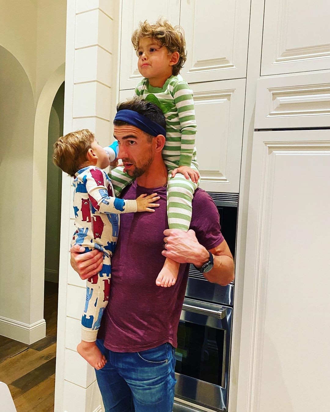 Michael Phelps com os filhos (Foto: Instagram/ Reprodução)
